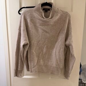 Tahari Light Beige Cowl Neck Cashmere Sweater